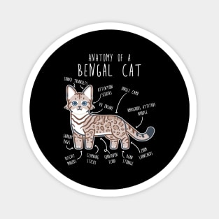 Snow Bengal Cat Seal Lynx Anatomy Magnet